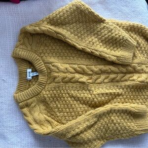 Cozy Yellow Cable Knit Sweater